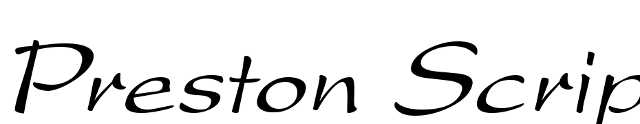 Preston Script Italic Yazı tipi ücretsiz indir